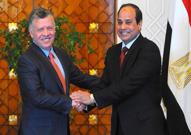 الملك عبد الله بن الحسين ملك الأردن مع الرئيس عبدالفتاح السيسي